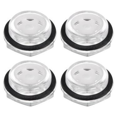 Imagem de HARFINGTON 4 peças de vidro de visão de óleo para compressor de ar M33 x 1,5 mm macho medidor de nível de líquido cabeça sextavada janela indicadora de óleo com anel de vedação para acessórios de
