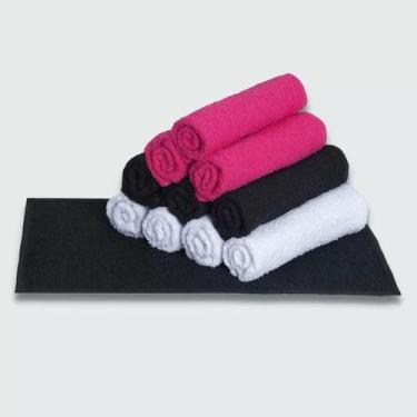Imagem de KIT 10 TOALHAS DE CABELO PARA SALÃO 40x80 - Poderosa Sempre, rosa