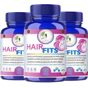 Imagem de KIT C/3  Hair Fits Cabelo Unha e Pele 60 Cáps - Fits Life