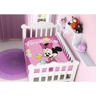 Imagem de Cobertor Raschel Disney Baby Bebe Jolitex Minnie Brincando, Rosa, Únic