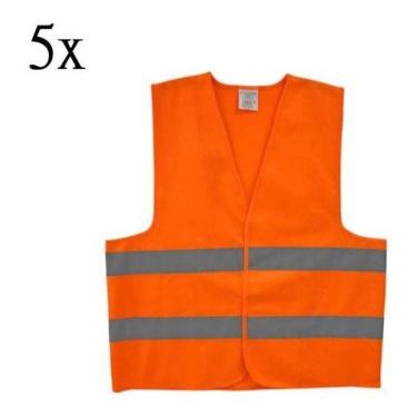 Imagem de Colete Segurança Refletivo Motoboy Obra Velcru 5 Und - PROTEPLUS, M, A