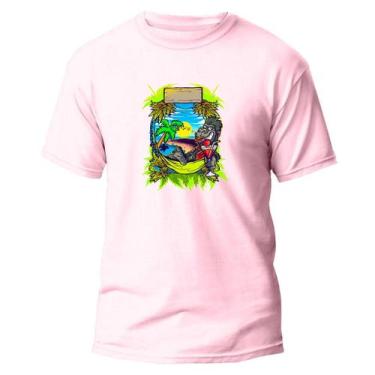 Imagem de Camiseta Algodão Premium Estampa Digital Selva Praia Lazer - NoBrand, 