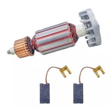 Imagem de Induzido + E. Carvão Compatível Politriz Bosch 3250 110v - Bolte