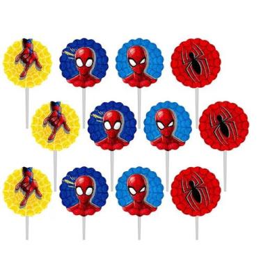 Imagem de Pick Decorativo - Spider-Man - Marvel - 12 unidades - Piffer - Rizzo
