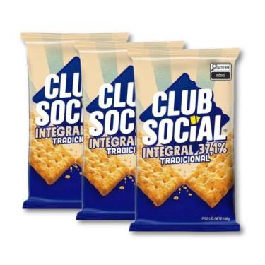 Imagem de Biscoito Club Social Integral Kit 3 Packs 144g - 6x24g