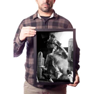 Imagem de Poster Moldurado Foto Travis Scott Rap Quadro - Fanarte