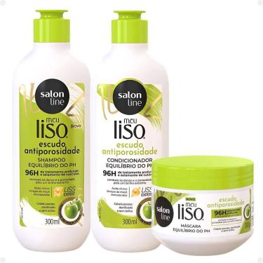 Imagem de Salon Line Meu Liso Escudo Antiporosidade: Shampoo, Condicionador e Máscara