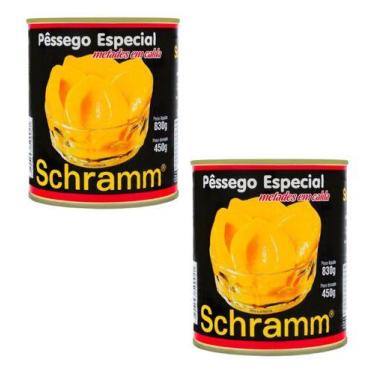 Imagem de Kit Com 2 Pêssegos Em Calda Especial Schramm Lata 830g