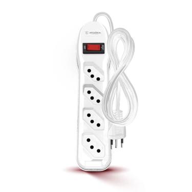 Imagem de Filtro de Linha 4 Tomadas PP 3X0,75 1M 249 Branco