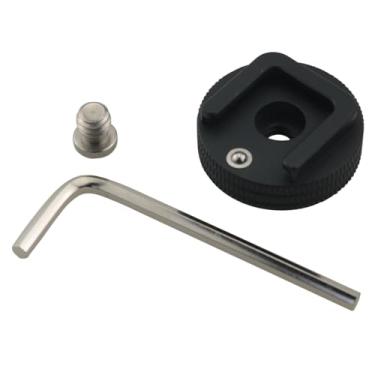 Imagem de ZCZQC 1 conjunto de substituição de parafuso de tripé com chave inglesa, adaptador de parafuso de 1/4, suporte de sapata quente para monitor flash e cabeças de câmera DSLR