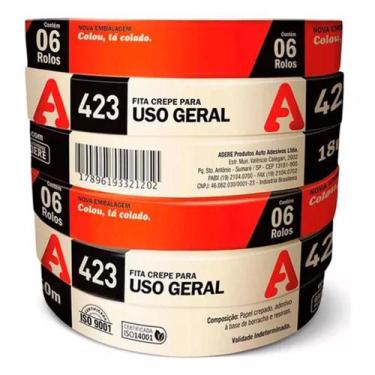 Imagem de Kit 6 adere fita crepe 423 pequena 18x50