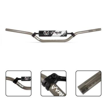 Imagem de Guidão Cross Bar Vyrus 22mm C/ Barra Protetor Espuma Trilha Motocross,