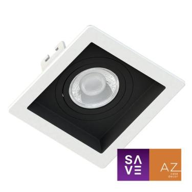 Imagem de Spot Embutir Quadrado Mini Dicroica Mr11 Borda Branca/Preto - Save Ene
