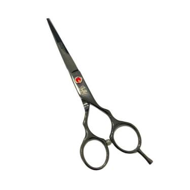 Imagem de Tesoura Fio Laser Preta 6.0 Profissional Cabeleireiro Obopekal Aço Ino