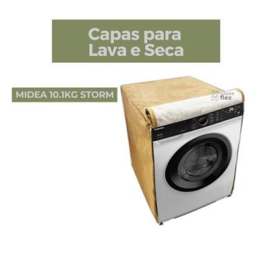 Imagem de Capa lava e seca midea 10.1kg storm impermeável flex - Capas Flex, BEG