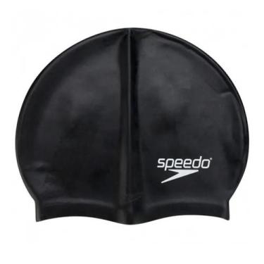 Imagem de Touca De Natação Adulto Lisa Flat Swim Cap Speedo, Preto