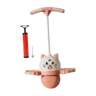 Imagem de menolana Bola de Pogo Tigre com Alça Brinquedo de Salto Pogo Crianças Adultos para Meninos Meninas Exercício Pogo Stick com Bomba de Bola para Playground, Rosa