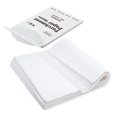 Imagem de Fones de ouvido intra-auriculares Cuffie in-Ea katbite Pacote com 500 papel manteiga pré-cortado de 40,6 x 61 cm, papel pergaminho durável e antiaderente, papel manteiga pré-cortado