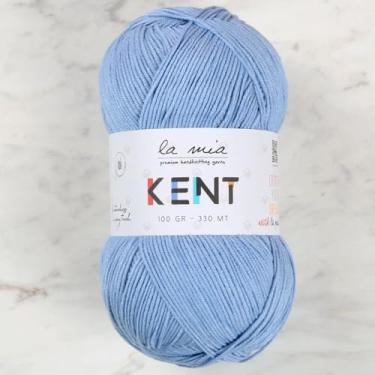 Imagem de La Mia Kent 1 novelo 50% algodão 50% fio de acirílico, 100 gramas, 330 metros, azul - L035