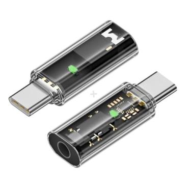 Imagem de CY 2 peças/lote adaptador de áudio tipo C USB-C para placa de som AUX e microfone de áudio de 3,5 mm, adaptador de 16 bits e 48 kHz compatível com laptop e tablet