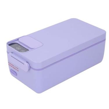 Imagem de Lancheira Elétrica, Lancheira Aquecida Portátil de 1L Com Recipientes de Aço Inoxidável, Lancheira de Aquecimento Portátil para Trabalho Em Caminhão de Carro Escolar (Violeta)