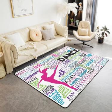 Imagem de Tapete decorativo de dançarina, tapete de chão interno, balé, dança, fronhas, capas de almofada, gracioso, para dançarina, 1,5 m x 18,2 m, para meninas, crianças, bailarina, decoração de quarto