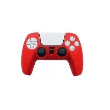 Imagem de Capa de Silicone para Controle PS5, Lisa, Proteção para Manete DualSense (Vermelho)
