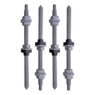 Imagem de Parafuso Solar 200mm Telha Fibrocimento P/ Madeira - 4 Peças - SunProp