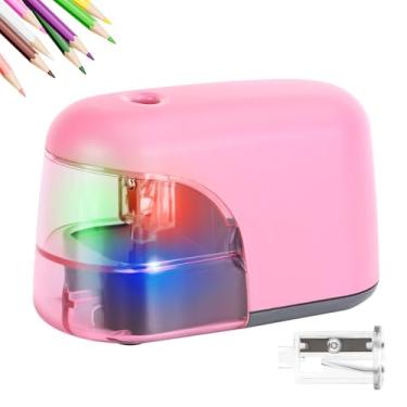 Imagem de Apontador de lápis elétrico com luz LED (rosa)