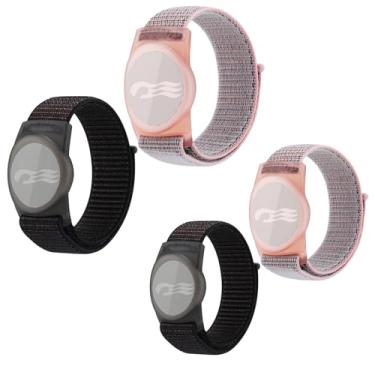 Imagem de Porta-medalhão de cruzeiro de princesa familiar, estilo esportivo de nylon respirável, 2 tamanhos (criança e adulto) em um pacote (2 crianças (preto + rosa) + 2 adultos (preto + rosa))