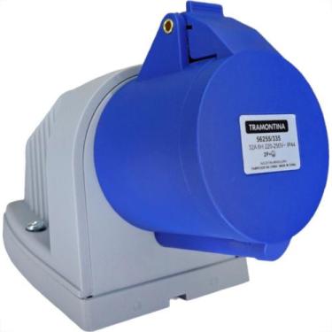 Imagem de Tomada Industrial Sobrepor Tramontina 2 Polos+Terra 220V. A 250V. 32A 