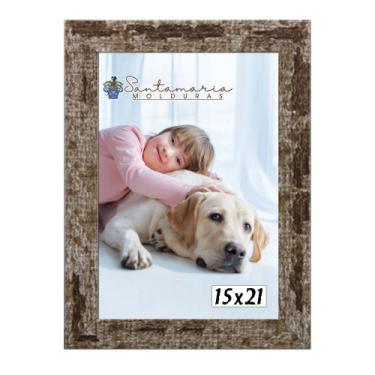 Imagem de Moldura Porta Retrato 15X21 Marrom - Santamaria Molduras