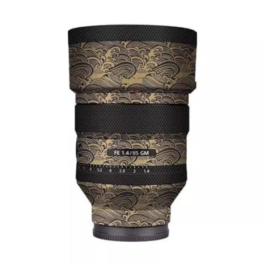 Imagem de Revestimento adesivo para lente de câmera antiarranhões para Sony FE 85 mm F1.4 GM Película protetora de vinil protetor corporal FE 1.4/85 GM 85 1.4 (ouro onda)