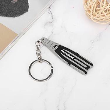 Imagem de PVC Theme Theme Keychain Ring Ring Ring Fofo Flipper Shape Chain para Uso Diário Uso Azul Cinza Rosa (Cinza)