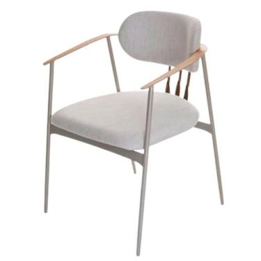 Imagem de Cadeira Essence Com Braço Assento Cru Base Titanium - 76890 - Sun Hous