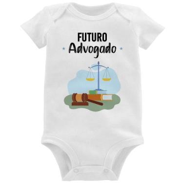 Imagem de Body Bebê Futuro Advogado - Foca na Moda, Branco, GG