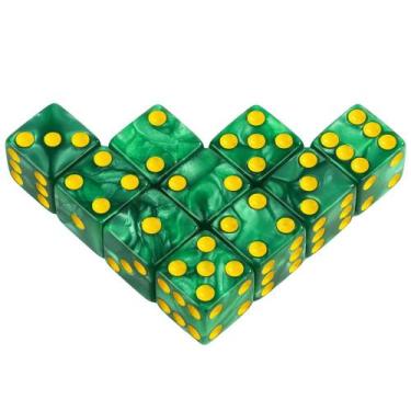 Imagem de Jogo de Dados de Mármore Acrílico para RPG e DND - 6 Faces (16mm), Ver