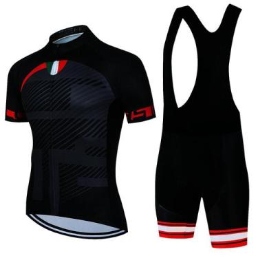Imagem de Conjunto de Roupas de Ciclismo Masculina para Verão - Camisa e Calças 