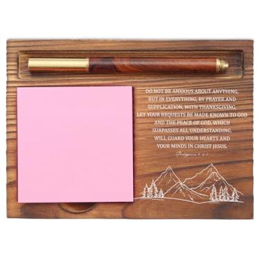 Imagem de Porta-notas adesivas Do Not Be Anxious, organizador de mesa cristão para assistente social religioso, terapeuta, conselheiro, educadores, presente para escritório, suportes autoadesivos EDP110