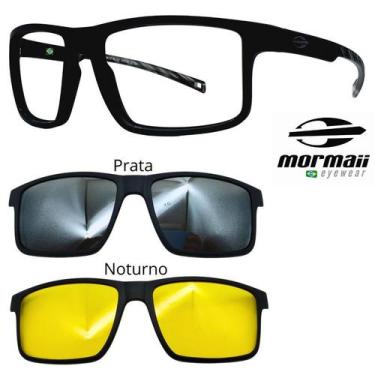 Imagem de Armação de Grau Mormaii 6127 Swap 5 ACJ com 2 Clipons, Prata, Noturno