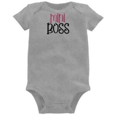 Imagem de Body Bebê Mini Boss - Foca na Moda, Cinza, G