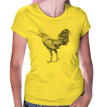 Imagem de Baby Look Galo Desenho - Foca na Moda, Amarelo, G