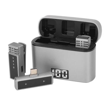 Imagem de Microfone Sem Fio Lavalier, Redução de Ruído Tipo C MIC LAPEL, Longa Duração da Bateria Com Estojo de Carregamento, para Gravação de Vídeo, Entrevista, Podcast, Vlog, Streaming