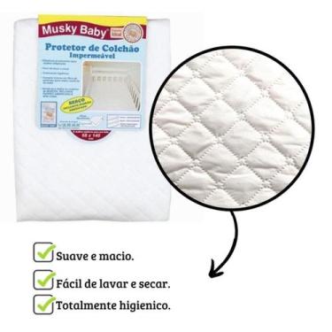 Imagem de Protetor de Colchão Impermeável Para Berço e Mini Cama Prático Higiêni