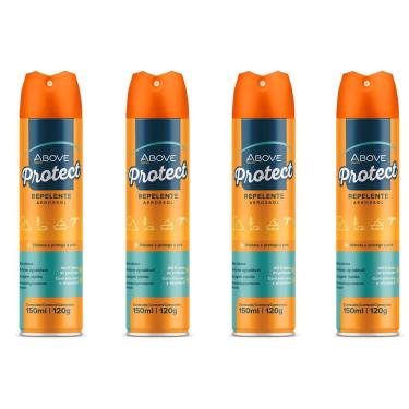 Imagem de Kit 4 Repelente Spray Protect Above Secagem Rápida 150Ml