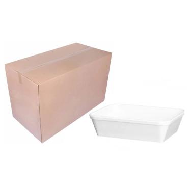 Imagem de Prato Isopor Retangular Fundo 500Ml M500 Ultra S/Tampa C/400