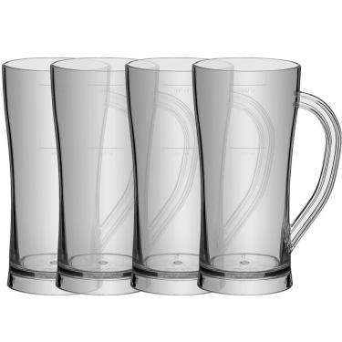 Imagem de Kit 4 Canecas De Cerveja Bebidas 500ml Chop Poliestireno