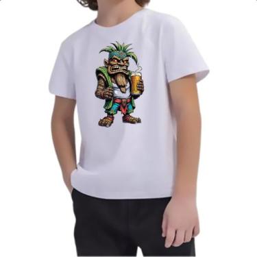 Imagem de Camiseta Infantil Tiki bebendo cerveja - Alearts, 16