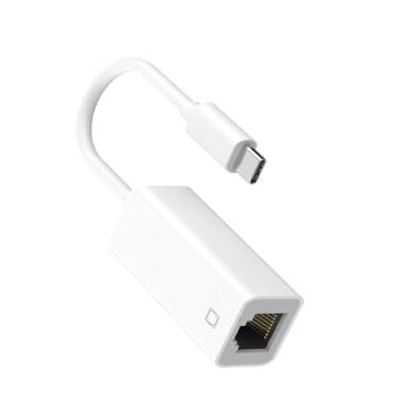 Imagem de Adaptador USB C para Ethernet para iPhone 16 15, [certificado Apple MFi] adaptador tipo C para Gigabit Ethernet, cabo de rede LAN RJ45 portátil para Apple iPhone 16 15 Pro Max MacBook iPad Galaxy