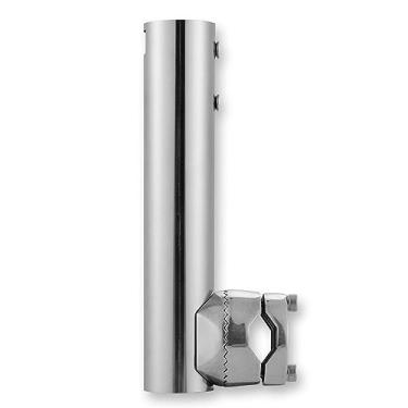 Imagem de Migkin Suporte de trilho de aço inoxidável para suporte de escada Starlink RV, suporte de rack de teto Starlink, kit de montagem de tubo giratório de 360° para trilhos de veleiro de iate, base de